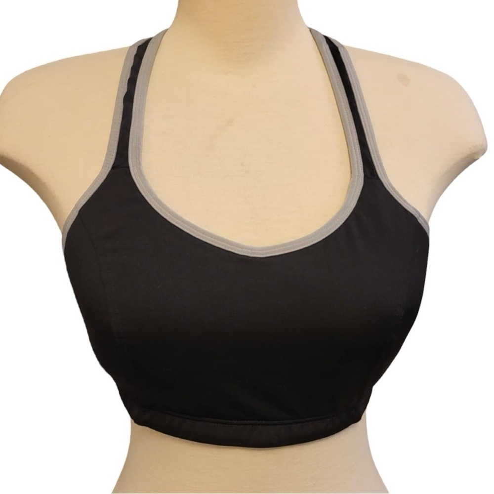 4 Piece Workout Bundle: Spaulding Tights, Vogue Sports Bra, Old Navy Tees-Black